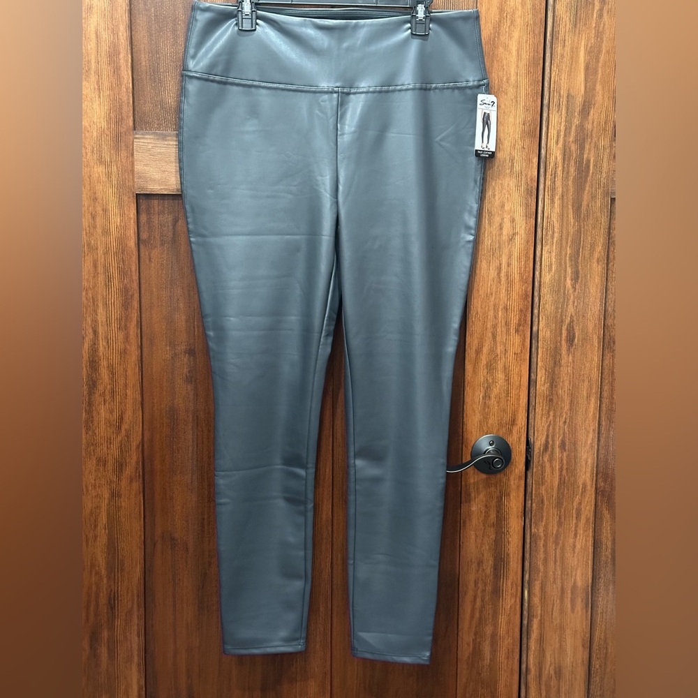 Seven7 Dark Gray Faux Leather Pants